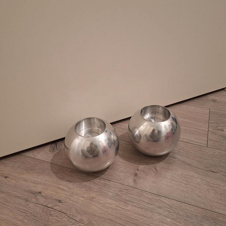 Vintage Ikea Nassjo bol kandelaar waxinelichthouder, Huis en Inrichting, Woonaccessoires | Kandelaars en Kaarsen, Zo goed als nieuw