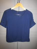 G513 Scotch & Soda ,t XS nieuw top donkerblauw navy chiffon, Nieuw, Scotch & Soda, Korte mouw, Maat 34 (XS) of kleiner