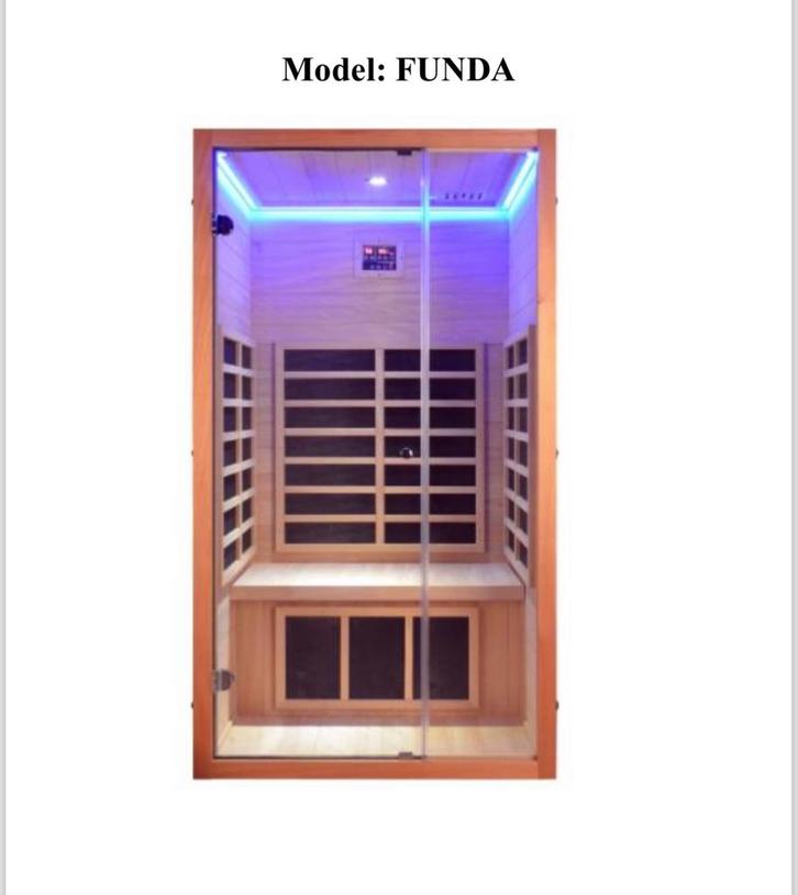 INFRAROOD SAUNA Funda Carbon heater/ Full spectrum €695, Tickets en Kaartjes, Kortingen en Cadeaubonnen, Eén persoon, Spa of Sauna