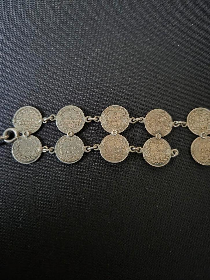 Zilveren stuivers armband  Willem 3, Postzegels en Munten, Munten | België, Ophalen of Verzenden
