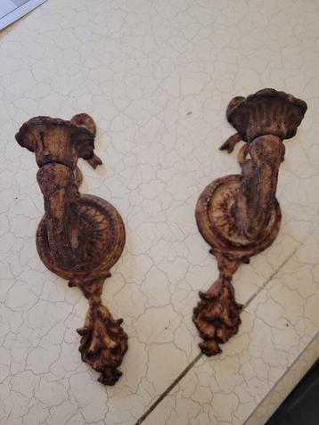 Gietijzeren wandkandelaar p/st 17.95 foto 1 t/m 4 beschikbaar voor biedingen