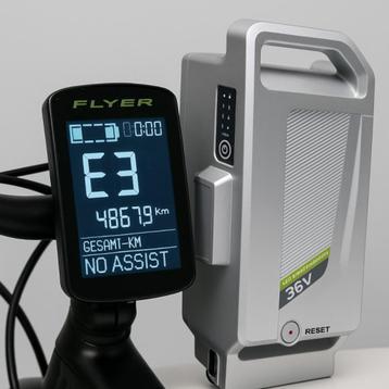 E3 Error reset met resetknop Flyer Next - Gazelle fietsaccu beschikbaar voor biedingen