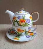 Tea for one set met tulpen van MG Qualitas Omnia Vincit, Overige typen, Ophalen of Verzenden, Zo goed als nieuw, Overige stijlen
