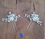 Bruid Haaraccessoires: 2 x Flower zilver hairpins, Ophalen of Verzenden, Nieuw, Accessoires