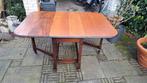 Uitklapbare houten tafel, Ophalen of Verzenden, Ovaal, 100 tot 150 cm, 50 tot 100 cm