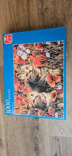 Jumbo Puzzel 1000 stukjes - Katten en Bloemen, Ophalen, 500 t/m 1500 stukjes, Zo goed als nieuw, Legpuzzel