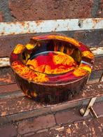 Vintage lava Fat asbak oranje/roodbruin tinten, Ophalen of Verzenden, Zo goed als nieuw