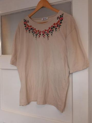 vintage hippie boho shirtje top zomer geborduurde rand L XL beschikbaar voor biedingen