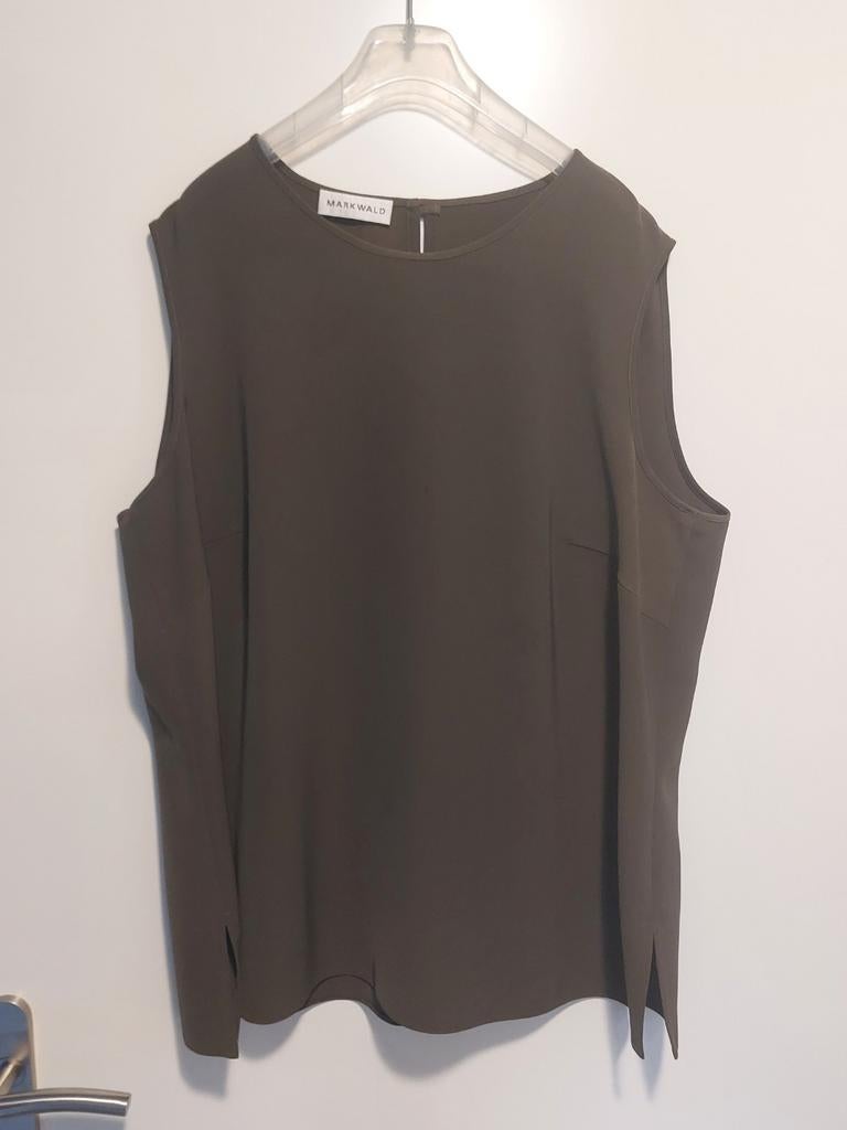 T-shirt van het merk Markwald maat 50, Kleding | Dames, Tops, Zo goed als nieuw, Maat 46/48 (XL) of groter, Bruin, Zonder mouw