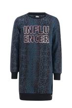 Shoeby Jill & Mitch sweatjurk Muya slangendessin mt 134/140., Zo goed als nieuw, Jurk of Rok, Jill & Mitch, Verzenden