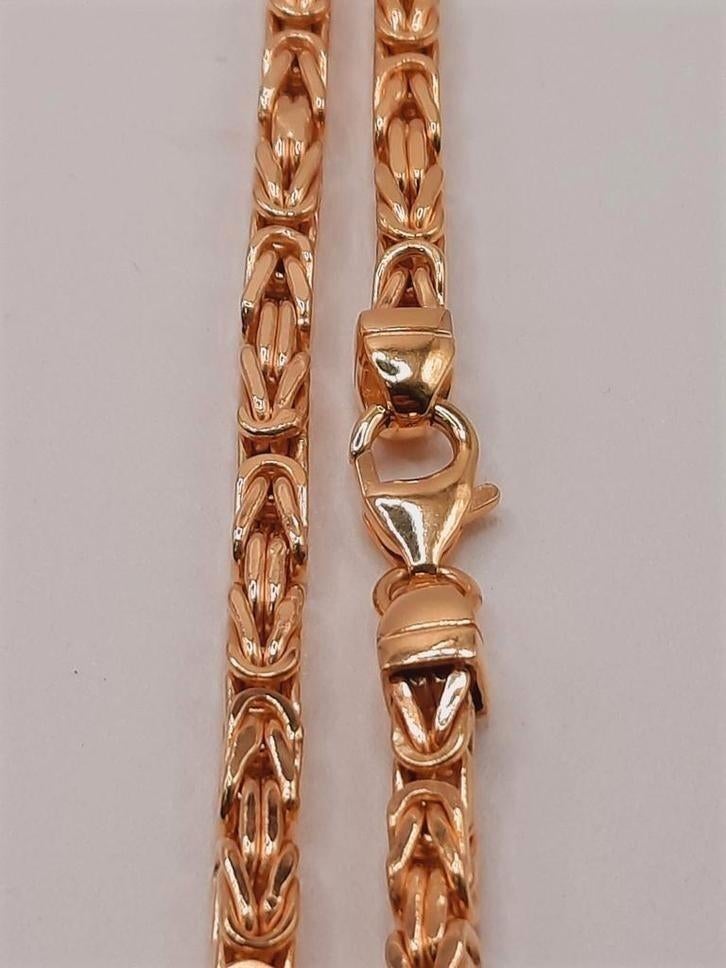 Gouden Koningsketting 14kt, Sieraden, Tassen en Uiterlijk, Kettingen, Www.bredajuwelier.nl, Nieuw, Ophalen of Verzenden, Www.bredajuwelier.nl