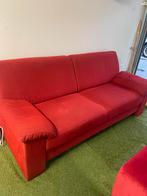 Rode poef en rode bank 2 verschillende prijzen, Ophalen of Verzenden, Zo goed als nieuw, Rond, 125 cm of meer