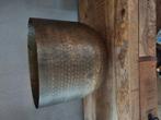 mooie metalen bloempot koperachtigekleur 33cm doorsnede 30cm, Gebruikt, Rond, Minder dan 40 cm, Aardewerk