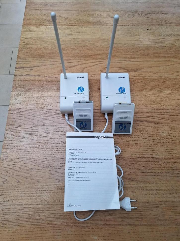 2 babyfoons Hapé Easyphone EA61 zonder Wifi, Kinderen en Baby's, Babyfoons, Gebruikt, 100 tot 250 meter, Terugspreekfunctie, Ophalen of Verzenden