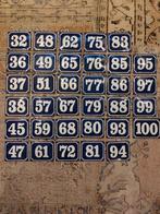 Emaille huisnummers blauw-wit (32 - 100), Antiek en Kunst, Antiek | Emaille, Ophalen of Verzenden