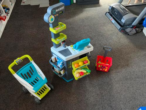 Winkeltje met wagentje, geld en scanner, Kinderen en Baby's, Speelgoed | Educatief en Creatief, Zo goed als nieuw, Ophalen