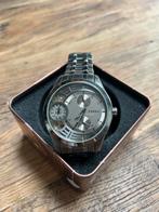 Fossil Twist horlogo, Overige merken, Leer, Staal, Ophalen of Verzenden