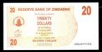 Bankbiljet - Zimbabwe 20 Dollars 2006 - UNC, Ophalen of Verzenden, Zimbabwe, Los biljet
