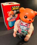 Blikken opwindbeer met flitsend fototoestel, Ophalen of Verzenden, Zo goed als nieuw