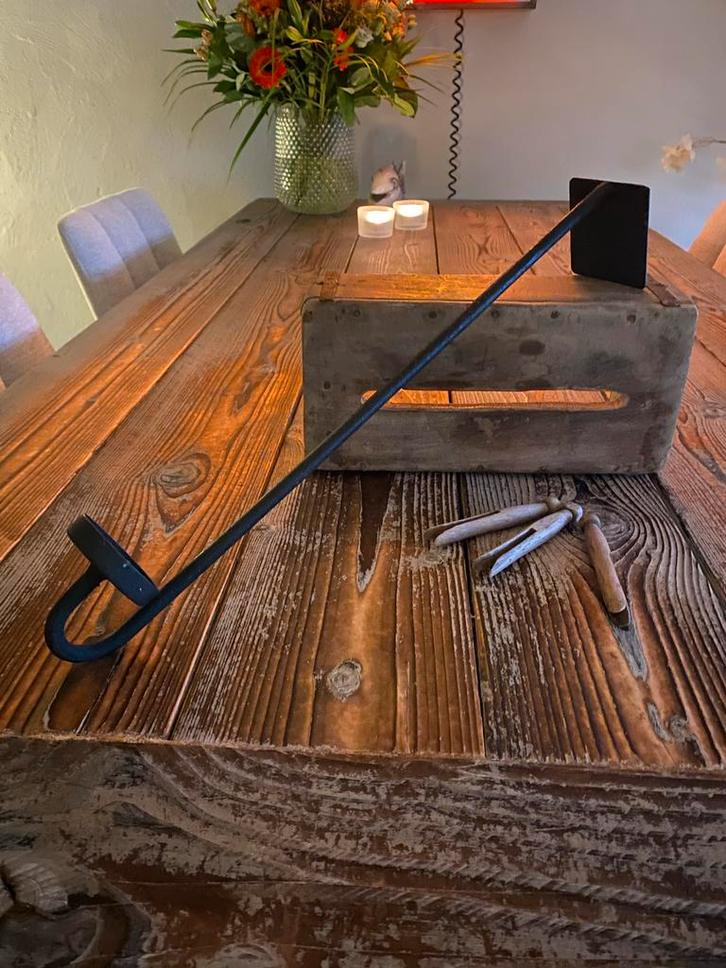 Brocante Steenmal, Theelicht & Houten Knijpers, Antiek en Kunst, Curiosa en Brocante, Ophalen of Verzenden