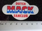 sticker dutch mack fanclub logo truck usa vrachtwagen, Verzamelen, Verzenden, Zo goed als nieuw, Auto of Motor