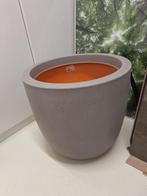 grijze bloempot of plantenpot voor buiten, Tuin en Terras, Bloempotten, Ophalen, Kunststof, 40 cm of meer, Rond