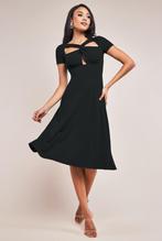 cocktailjurk zwarte midi jurk maat 36 38, Ophalen of Verzenden, Nieuw, Zwart, Galajurk