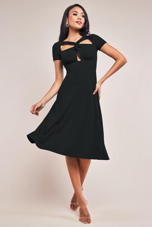 cocktailjurk zwarte midi jurk maat 36 38, Kleding | Dames, Gelegenheidskleding, Nieuw, Galajurk, Zwart, Ophalen of Verzenden