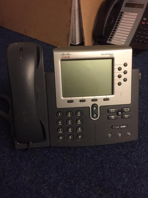 Partij Cisco IP telefoon, type CP-7960G, PoE geschikt, Telecommunicatie, Vaste telefoons | Niet Draadloos, Gebruikt, Ophalen