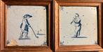 2 17e eeuwse tegels, Antiek en Kunst, Antiek | Wandborden en Tegels, Ophalen of Verzenden