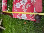 leuke ouderwetse, vintage, retro rode rookstoel, Huis en Inrichting, Fauteuils, Ophalen, Hout, Gebruikt, 75 tot 100 cm
