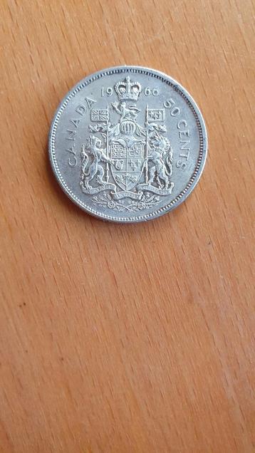 Canada, zilver 1966, 50 ct. beschikbaar voor biedingen