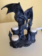 Beeld draak theelichthouder, Ophalen of Verzenden, Zo goed als nieuw, Fantasy