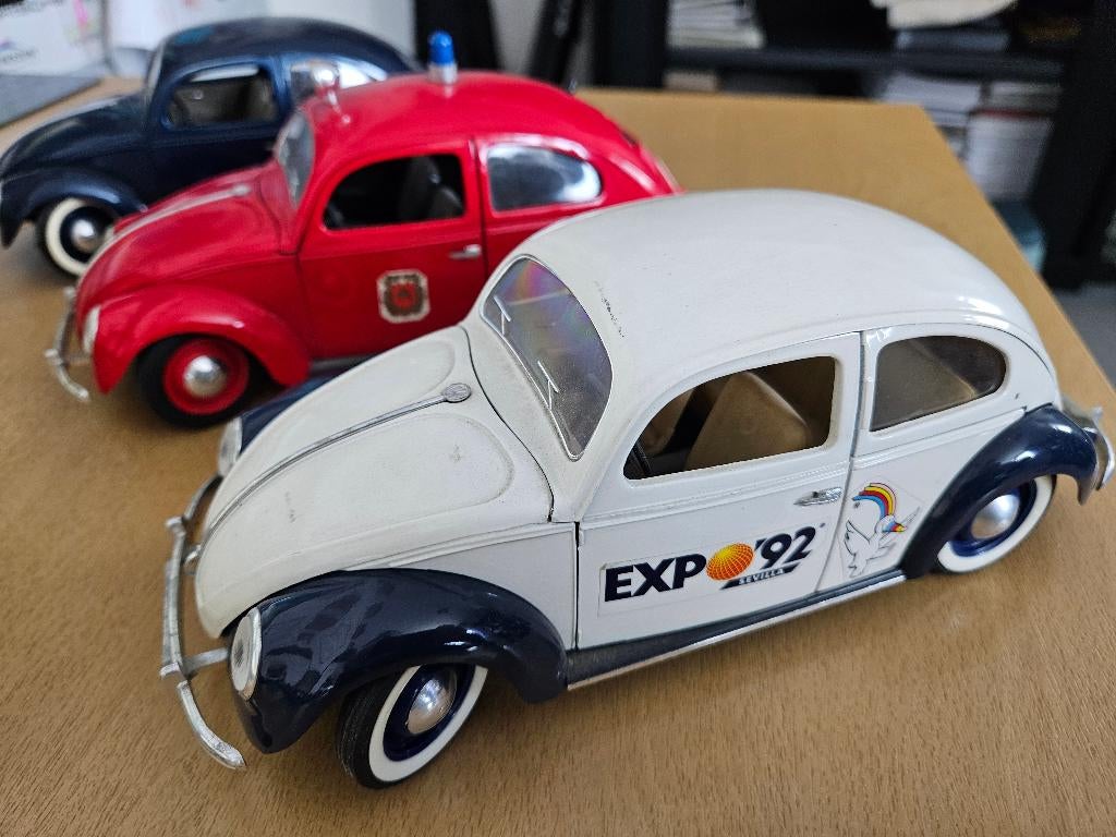 VW bril kever Solido Brandweer en Exp '92, Hobby en Vrije tijd, Modelauto's | 1:18, Zo goed als nieuw, Auto, Solido, Ophalen of Verzenden