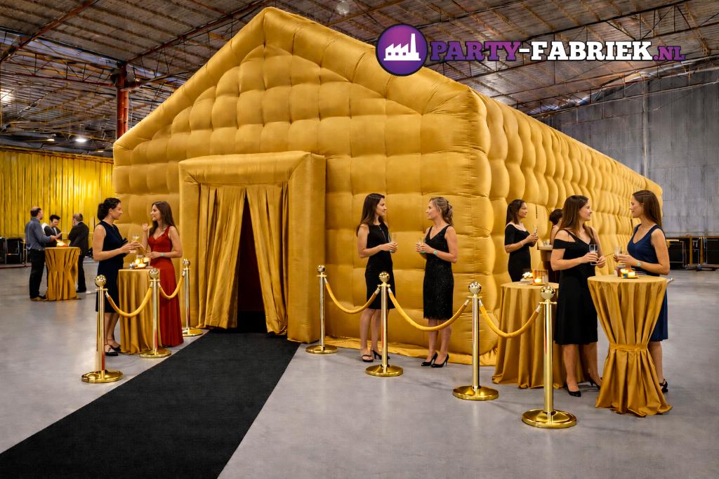 Gouden Opblaasbare Party Tent met DJ act, Ophalen, Nieuw, Verjaardag