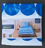 Livarno Home Perkal Dekbedovertrek - Blauw Stippen, Eenpersoons, Blauw, Dekbedovertrek, Nieuw