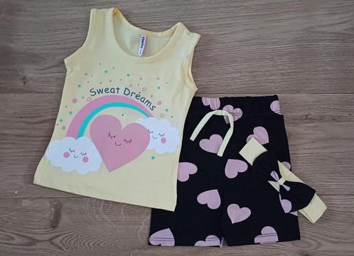 3 Delig setje hartje wolkjes - geel mt 110/116., Kinderen en Baby's, Kinderkleding | Maat 116, Nieuw, Meisje, Setje, Ophalen of Verzenden