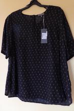 Nieuw zwart tuniek met bruin dessin Ulla Popken maat 50 52, Nieuw, Ulla Popken, Ophalen of Verzenden, Blouse of Tuniek