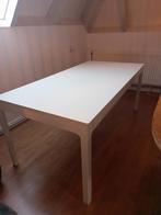 Ikea witte uitschuifbare eettafel - z.g.a.n., Huis en Inrichting, Ophalen, 50 tot 100 cm, Zo goed als nieuw, Vijf personen of meer