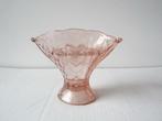Art deco pique fleurs, bloemenvaasje, rozaline glas, Verzenden