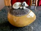 Raku gestookt, kat, poes, pot, handgemaakt, vintage, Ophalen