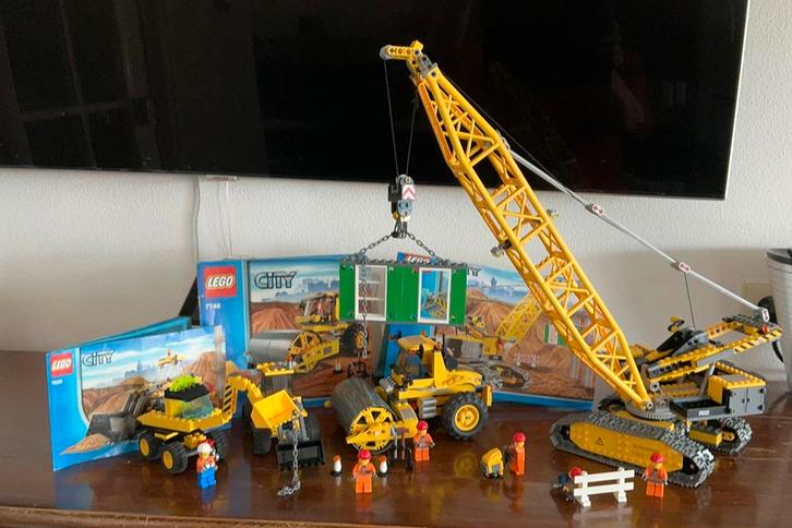 Lego bouwplaats. 6474, 7630. 7632 en 7746., Kinderen en Baby's, Speelgoed | Duplo en Lego, Zo goed als nieuw, Ophalen of Verzenden