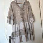 Beige kanten jurk - Maat l, Beige, Maat 42/44 (L), Ophalen of Verzenden, Knielengte