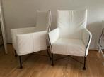 Wit leren Charley stoelen van Mointis, Huis en Inrichting, Stoelen, Ophalen, Zo goed als nieuw, Wit, Twee