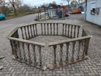 Ballustrade hout Baluster hekjes Romeins gesneden zuilen, Tuin en Terras, Tuinhekken en Hekwerk, Ophalen, Gebruikt, Hout, Tuinhek