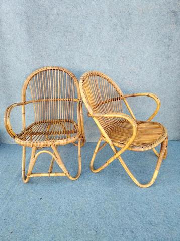 Vintage Rotan Stoelen  beschikbaar voor biedingen