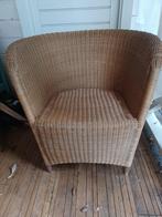 rieten fauteuil stoel rotan pitriet kuipstoel, Huis en Inrichting, Riet of Rotan, Minder dan 75 cm, Gebruikt, 50 tot 75 cm