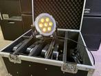 8x Showtec Compact Par CW/WW LED spot + Flightcase, Ophalen of Verzenden, Gebruikt, Licht