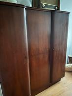 Mahoniehouten linnenkast (jaren 50), Huis en Inrichting, Kasten | Roldeurkasten en Archiefkasten, Ophalen, Gebruikt, 200 cm of meer