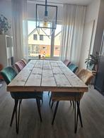 Industriële eettafel hout, Huis en Inrichting, Tafels | Eettafels, Ophalen, Gebruikt, 50 tot 100 cm, Vijf personen of meer